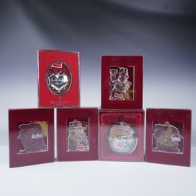6pc Waterford Christmas Ornaments
