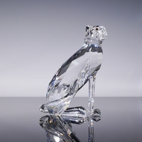 Swarovski Crystal Figurine, Cheetah with High Tail