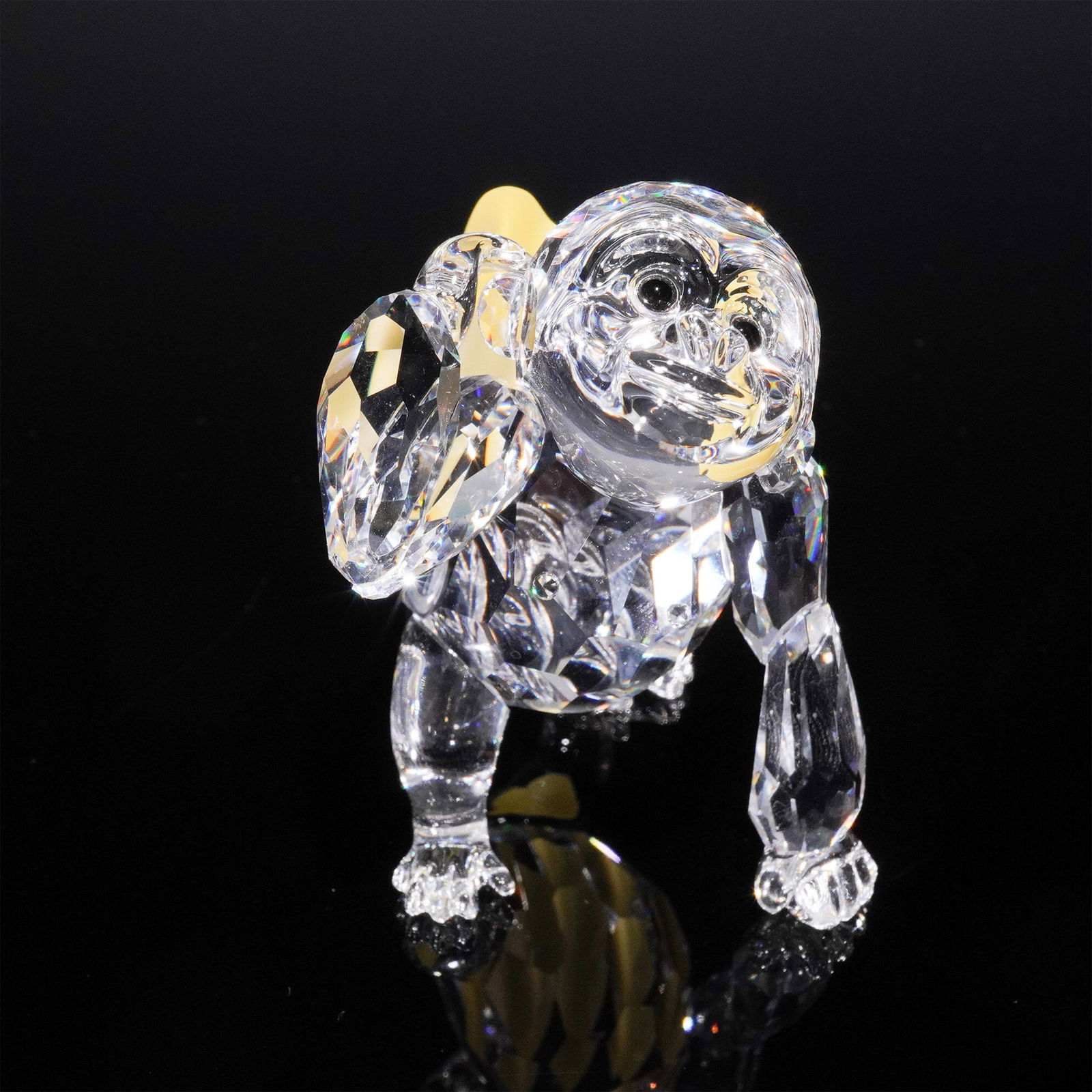 Swarovski Crystal Figurine, Young Gorilla (1 of 6)