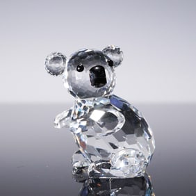Swarovski Crystal Figurine, Large Koala V2 Left