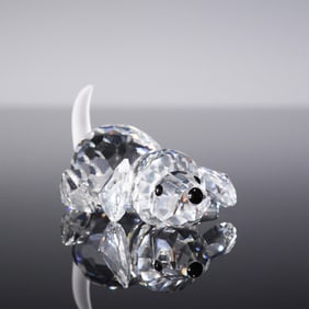 Swarovski Crystal Figurine, Beagle Puppy Playing