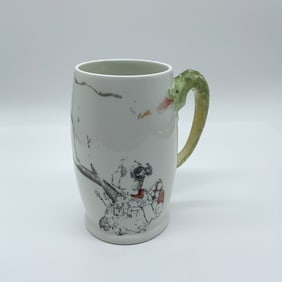 JPL France Porcelain Mug with Dragon Handle