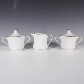 3pc Crown Empire Fine China Sugar Bowls and Creamer, Princess