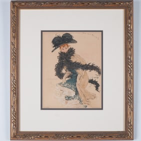 Jan van Beers, Original Lithograph For La Revue Illustree, Paris