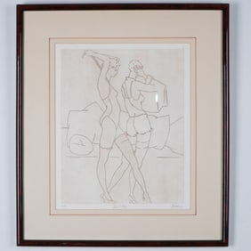 Gary Bottoms, Backstage, Limited Edition Etching on Paper, Signed