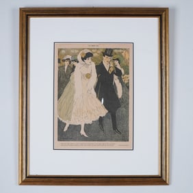 Vintage Lithograph, "La Gran Via" by Cardona