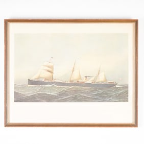 Danish Transatlantic Liner, S/S Island, Print