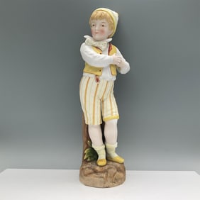 Continental Porcelain Figurine of a Boy, circa 19th Century