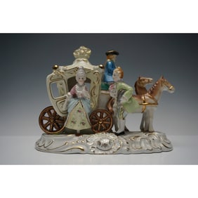 Occupied Japan Porcelain Carriage Figurine