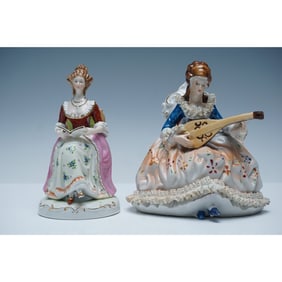 2pc Made In Occupied Japan Porcelain Figurines