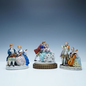 3pc Maruyama and Continental Porcelain Figurines
