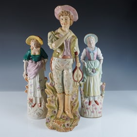 3pc Occupied Japan Porcelain Figurine Set