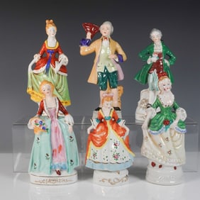6pc Occupied Japan Porcelain Figurines