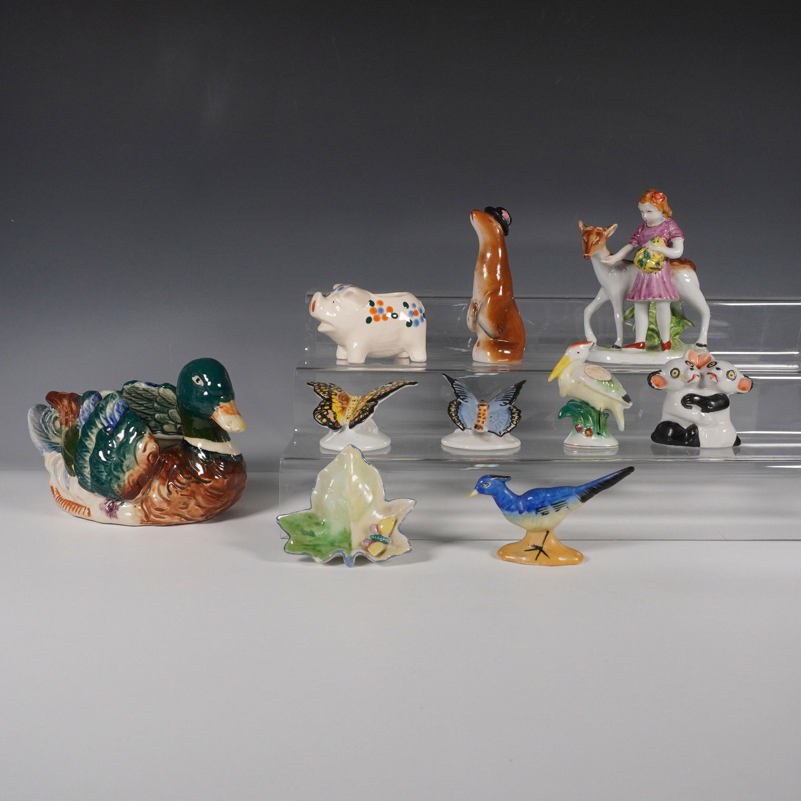 10pc Assortment of Occupied Japan Ceramic Figurines (1 of 3)