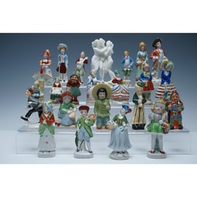23pc Vintage Porcelain Figurine Collection