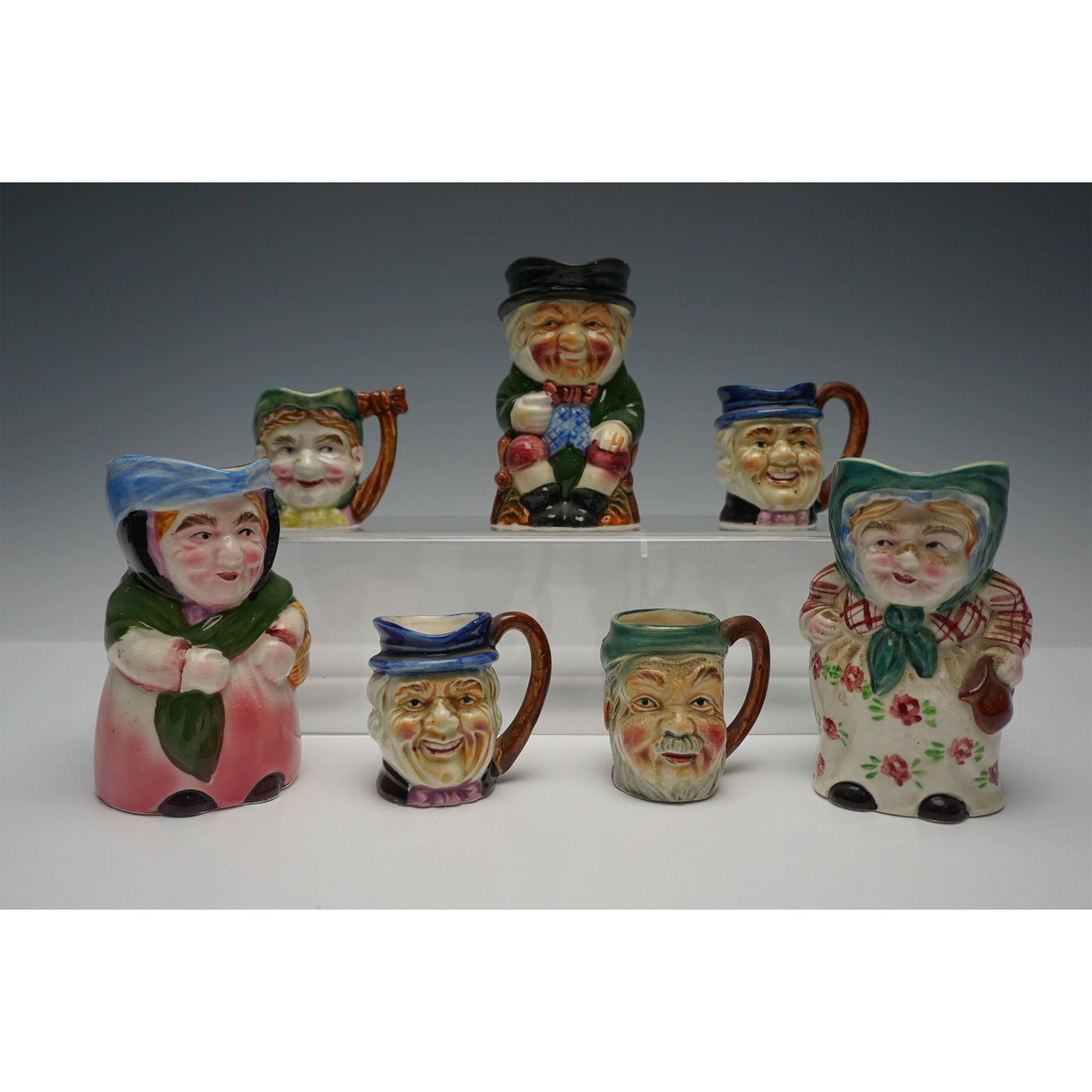 7pc Vintage Japanese Figural Character Jugs (1 of 4)
