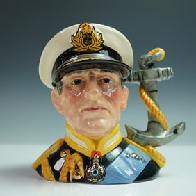 Royal Doulton Character Jug D6944 Earl Mountbatten of Burma with COA