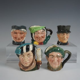 5pc Royal Doulton Character Jug Grouping
