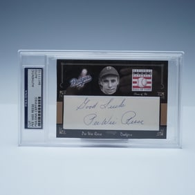 Pee Wee Reese Signed Cut Autograph, PSA/DNA Encapsulated
