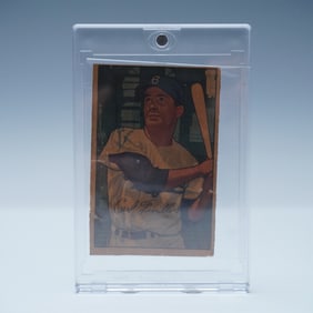 Signed Carl Furillo Brooklyn Dodgers Baseball Card