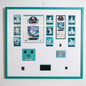 Framed Florida Marlins Inaugural Opening Day 1993 Memorabilia