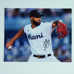 Sandy Alcantara Signed 8x10 Photo, Miami Marlins