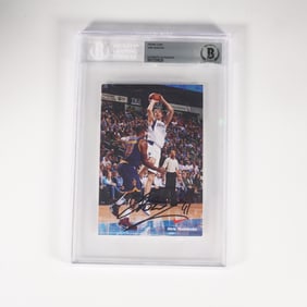 Dirk Nowitzki Signed Promo Card, Beckett Authenticated