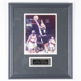 Tony Parker MVP Display, Signed