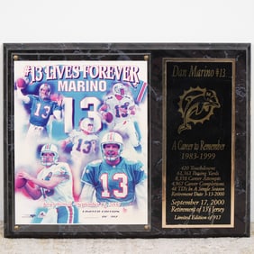 Dan Marino Limited Edition Career Tribute Plaque