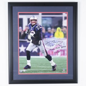 Framed Tom Brady Autographed Photo, Final Patriots Game 1-4-20