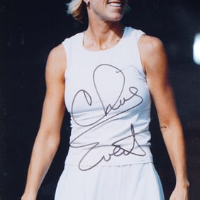 Signed Colored Photograph of Chris Evert