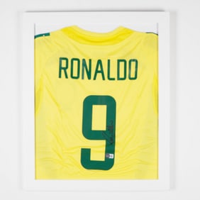 Brazil National Team Jersey Signed by Ronaldo with Beckett Authentication