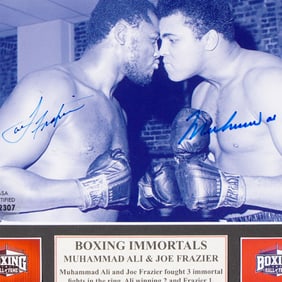Muhammad Ali & Joe Frazier Boxing Immortals Photograph, Signed with COA