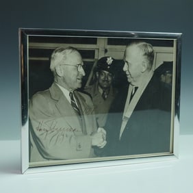 Signed Harry S. Truman and H.H. Vaughan Photograph with George Marshall