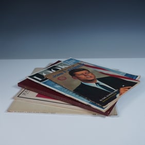 5pc John F. Kennedy Memorabilia, Books & Vinyl Records