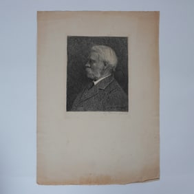 Thomas Johnson Engraving, Gentleman in Profile