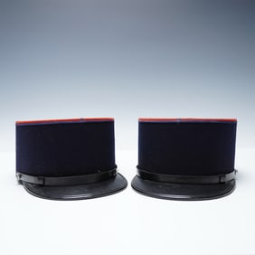Pair of French Gendarmerie Kepi Hats by Pierre Muard & Cie