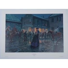 Mort Kunstler, Limited Edition Fine Offset Lithography, Palace Bar, Signed