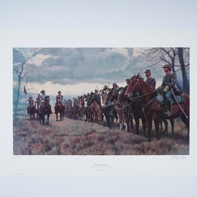 Mort Kunstler, Limited Edition Offset Lithograph, Morgan Raiders, Signed