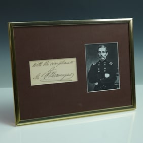 Gen. G.T. Beauregard Signed Cut with Portrait