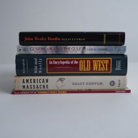 5pc Books on the Old West & Military History
