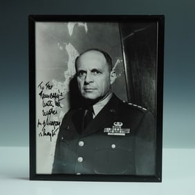Signed Portrait of General Matthew Ridgway, Framed