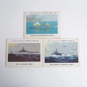 3pc WWII Battleship Data Book Collection