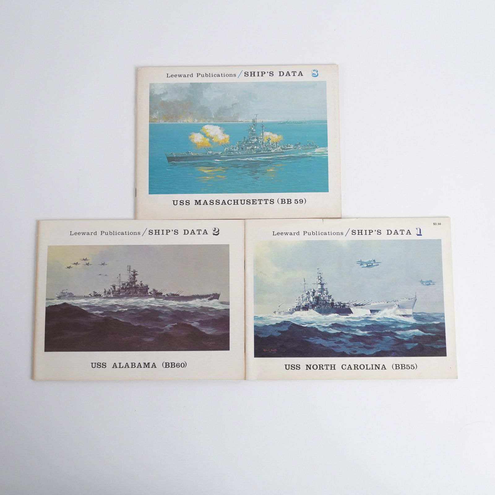 3pc WWII Battleship Data Book Collection (1 of 3)