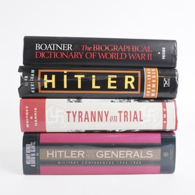 4pc Books on World War II Leadership, Trials, and Biography