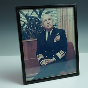 Admiral Thomas Hinman Moorer Signed Photograph, US Navy