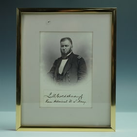Portrait of Rear Admiral L. M. Goldsborough with Autograph