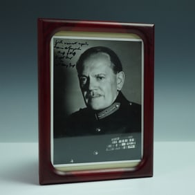 Framed Autographed Photo of Major General Sir Francis de Guingand