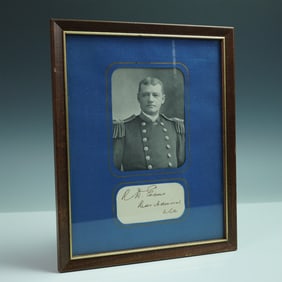 R.D. Evans Signed Photo with Portrait, Rear Admiral USN