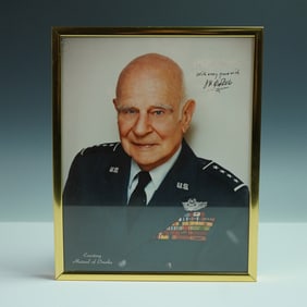 Signed Portrait of General Jimmy Doolittle in Frame
